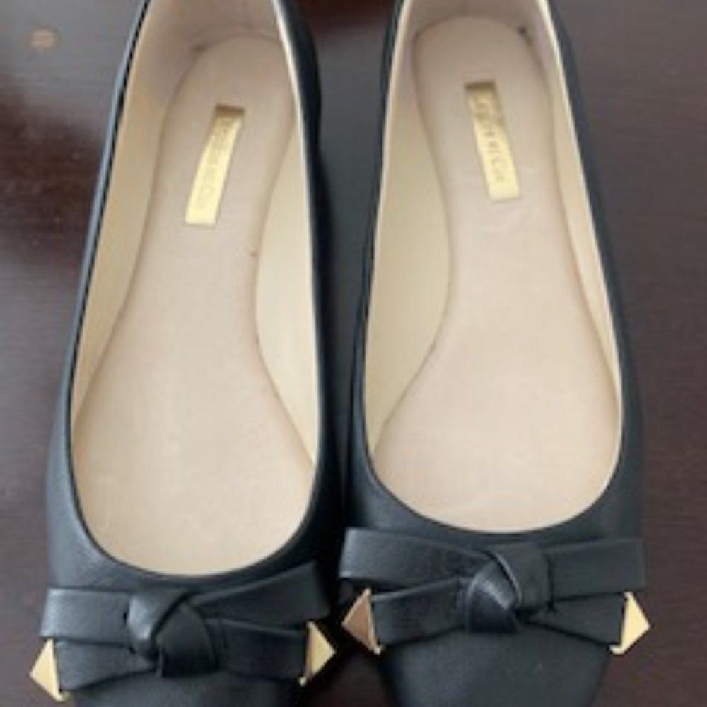 Louise et Cie Black Leather Alyssa Ballet Flats